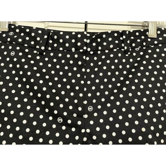 NWT Michael Kors size 6 black and white polka dot chino shorts women's - Picture 4 of 8